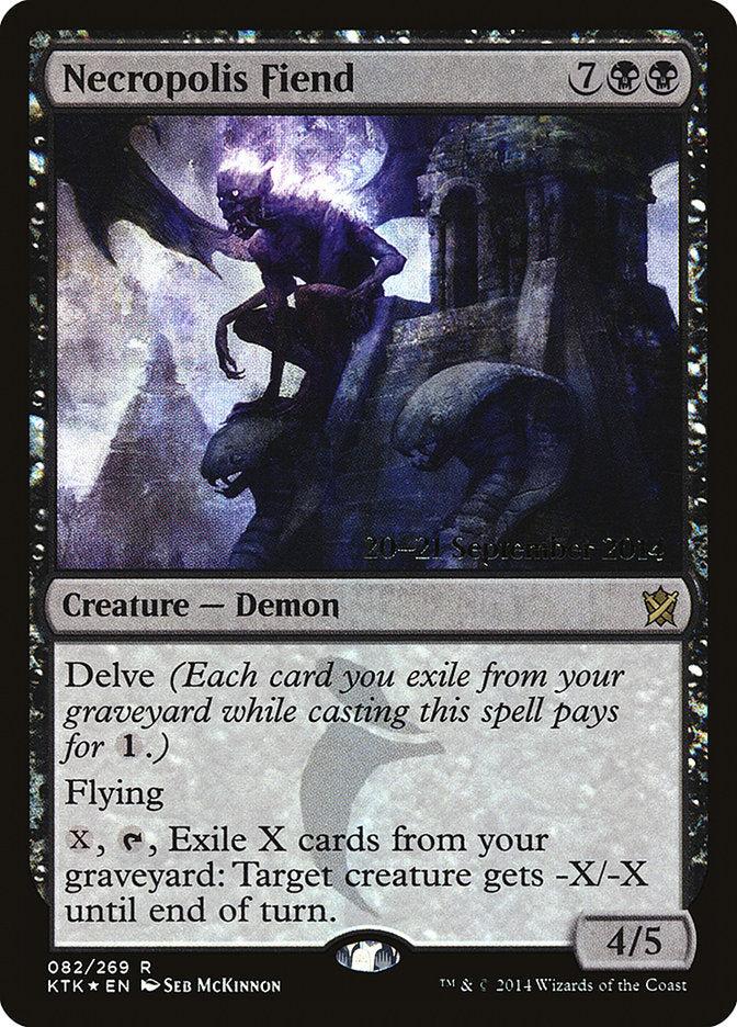 Necropolis Fiend [Khans of Tarkir Prerelease Promos] | Game Master's Emporium (The New GME)