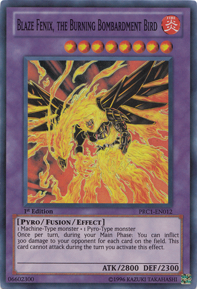 Blaze Fenix, the Burning Bombardment Bird [PRC1-EN012] Super Rare | Game Master's Emporium (The New GME)