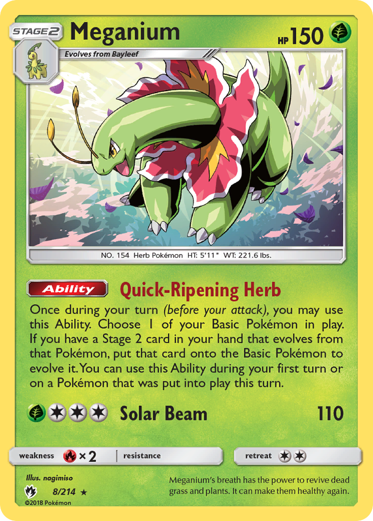 Meganium (8/214) [Sun & Moon: Lost Thunder] | Game Master's Emporium (The New GME)