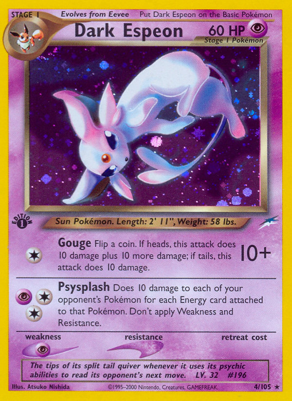 Dark Espeon (4/105) [Neo Destiny 1st Edition] | Game Master's Emporium (The New GME)