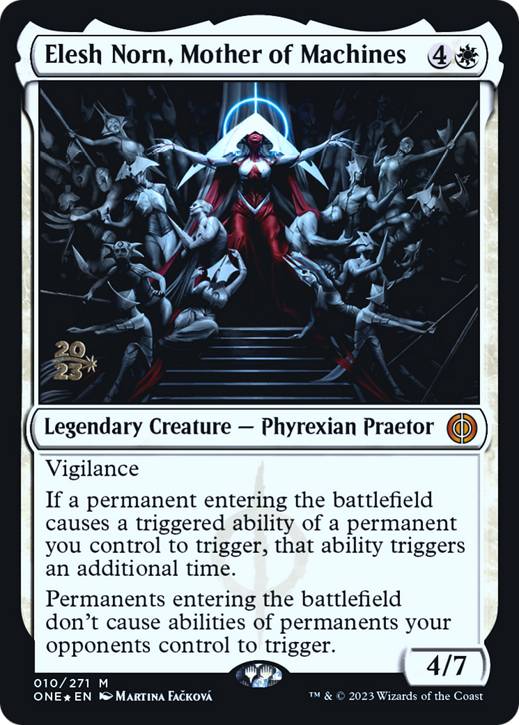 Elesh Norn, Mother of Machines [Phyrexia: All Will Be One Prerelease Promos] | Game Master's Emporium (The New GME)