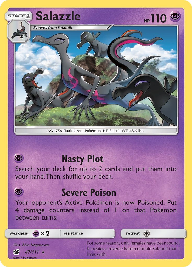 Salazzle (47/111) (Theme Deck Exclusive) [Sun & Moon: Crimson Invasion] | Game Master's Emporium (The New GME)