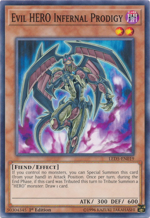 Evil Hero Infernal Prodigy [LED5-EN019] Common | Game Master's Emporium (The New GME)