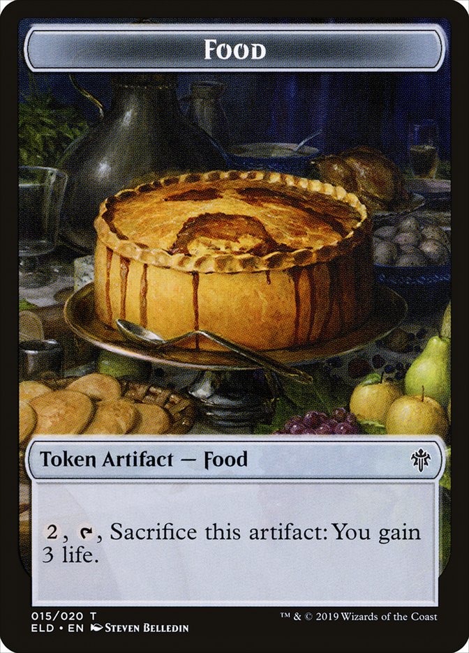 Faerie // Food (15) Double-Sided Token [Throne of Eldraine Tokens] | Game Master's Emporium (The New GME)