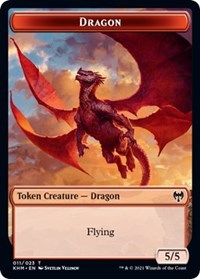 Dragon // Thopter Double-Sided Token [Kaldheim Commander Tokens] | Game Master's Emporium (The New GME)