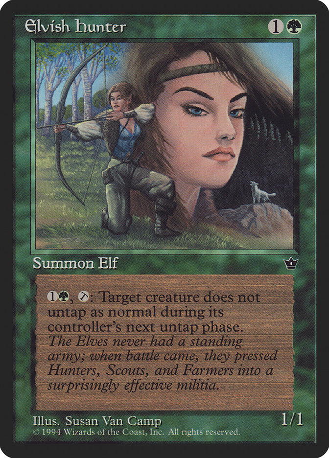 Elvish Hunter (Susan Van Camp) [Fallen Empires] | Game Master's Emporium (The New GME)