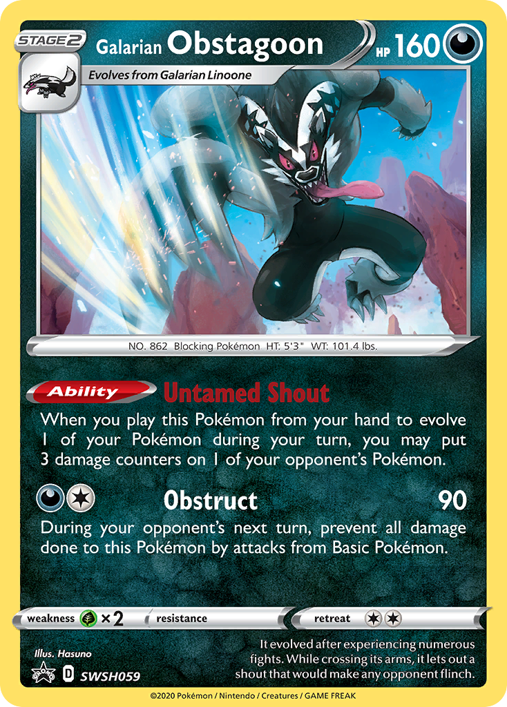 Galarian Obstagoon (SWSH059) [Sword & Shield: Black Star Promos] | Game Master's Emporium (The New GME)