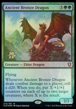 Ancient Bronze Dragon [Commander Legends: Battle for Baldur's Gate Prerelease Promos] | Game Master's Emporium (The New GME)