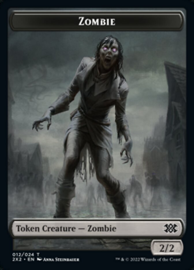 Zombie // Treasure Double-Sided Token [Double Masters 2022 Tokens] | Game Master's Emporium (The New GME)
