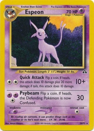 Espeon (20/75) [Neo Discovery Unlimited] | Game Master's Emporium (The New GME)