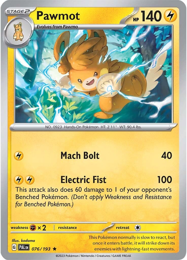 Pawmot (076/193) [Scarlet & Violet: Paldea Evolved] | Game Master's Emporium (The New GME)