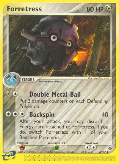 Forretress (28/97) [EX: Dragon] | Game Master's Emporium (The New GME)