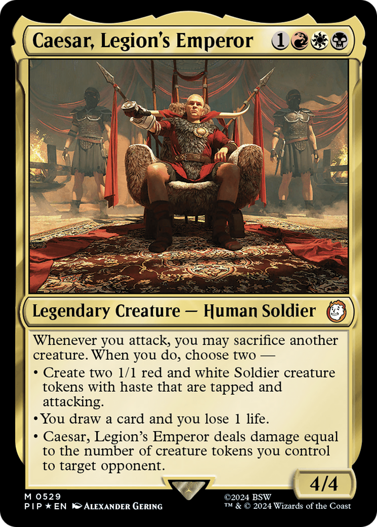 Caesar, Legion's Emperor (Surge Foil) [Fallout] | Game Master's Emporium (The New GME)