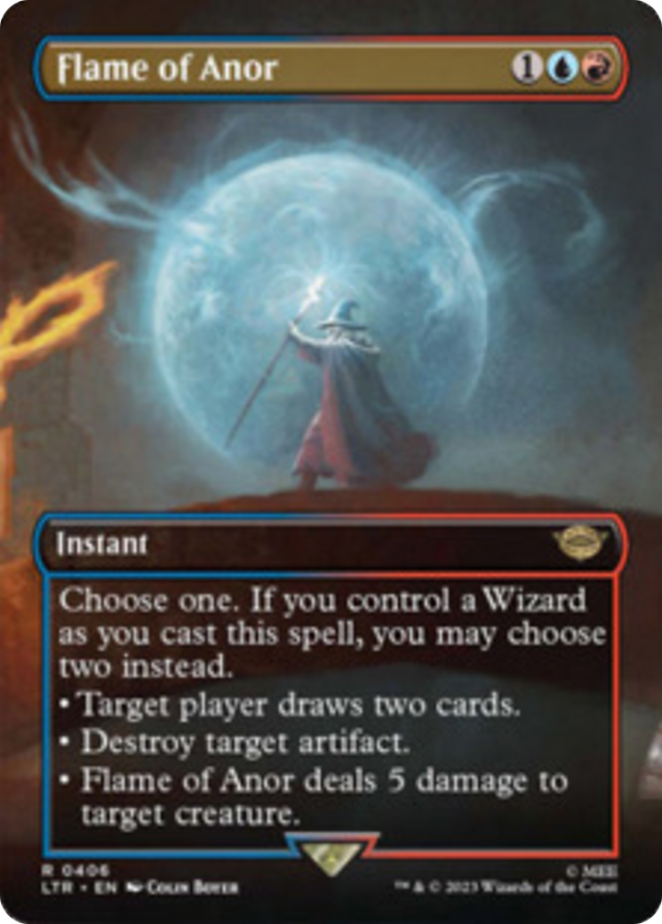 Flame of Anor (Borderless Alternate Art) [The Lord of the Rings: Tales of Middle-Earth] | Game Master's Emporium (The New GME)