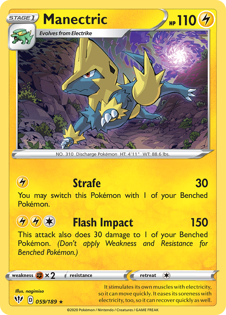 Manectric (059/189) [Sword & Shield: Darkness Ablaze] | Game Master's Emporium (The New GME)