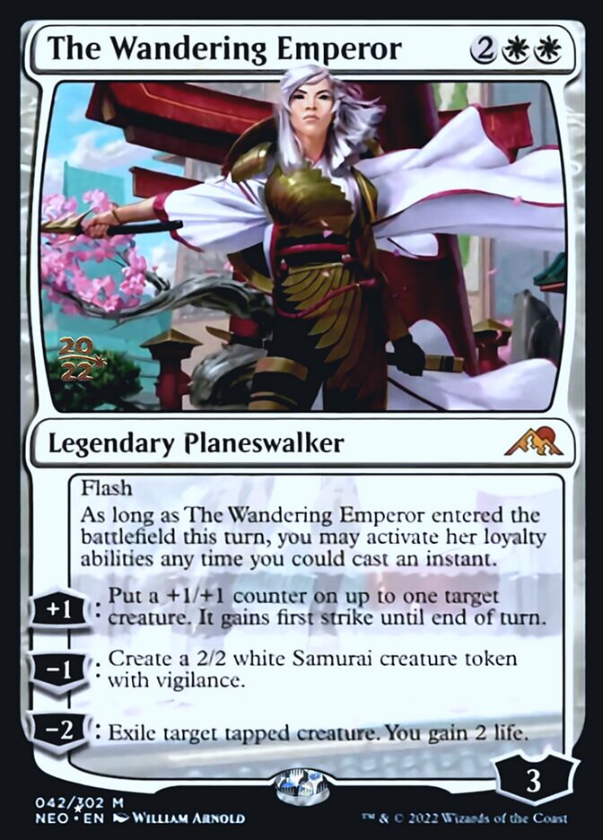 The Wandering Emperor [Kamigawa: Neon Dynasty Prerelease Promos] | Game Master's Emporium (The New GME)