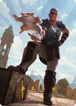 Minsc & Boo, Timeless Heroes Art Card (72) (Gold-Stamped Signature) [Commander Legends: Battle for Baldur's Gate Art Series] | Game Master's Emporium (The New GME)