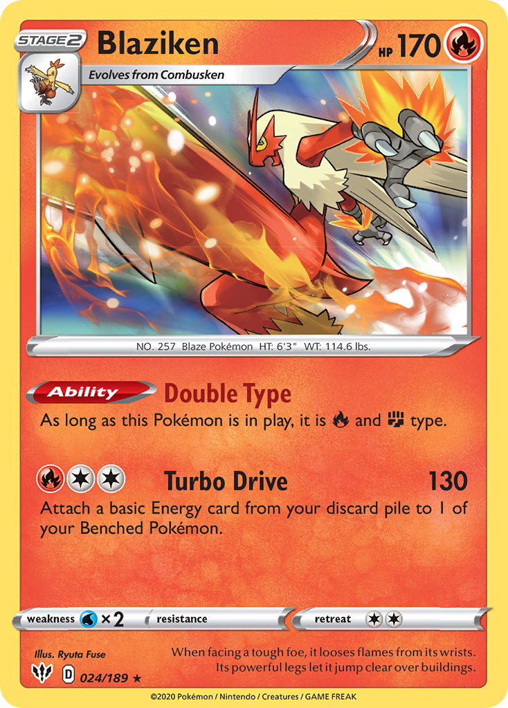 Blaziken (024/189) [Sword & Shield: Darkness Ablaze] | Game Master's Emporium (The New GME)