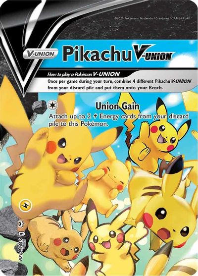 Pikachu V-UNION (SWSH139) (Celebrations) [Sword & Shield: Black Star Promos] | Game Master's Emporium (The New GME)