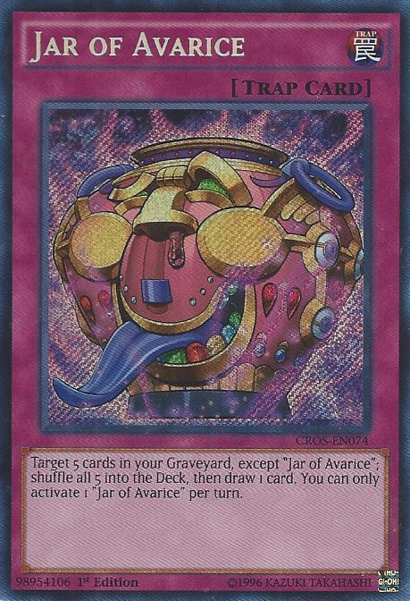 Jar of Avarice [CROS-EN074] Secret Rare | Game Master's Emporium (The New GME)
