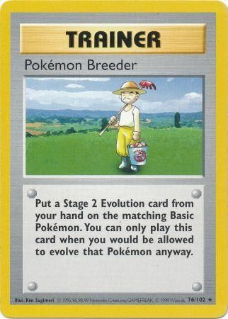 Pokemon Breeder (76/102) [Base Set Shadowless Unlimited] | Game Master's Emporium (The New GME)