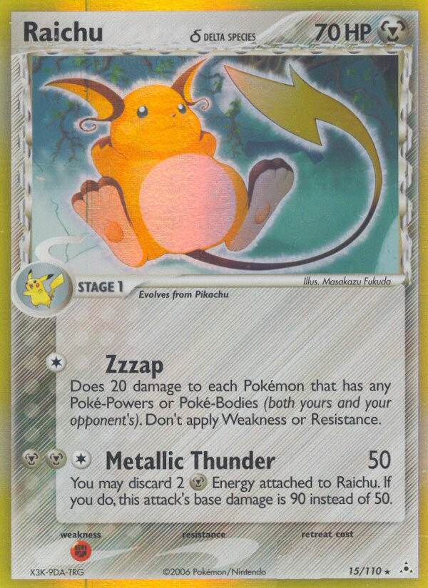 Raichu (15/110) (Delta Species) [EX: Holon Phantoms] | Game Master's Emporium (The New GME)