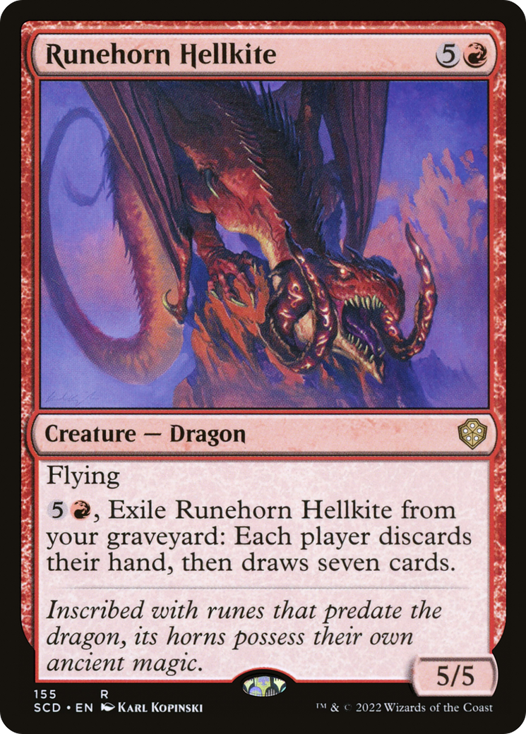 Runehorn Hellkite [Starter Commander Decks] | Game Master's Emporium (The New GME)