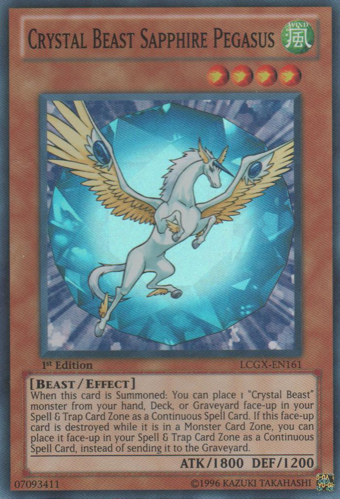 Crystal Beast Sapphire Pegasus [LCGX-EN161] Super Rare | Game Master's Emporium (The New GME)