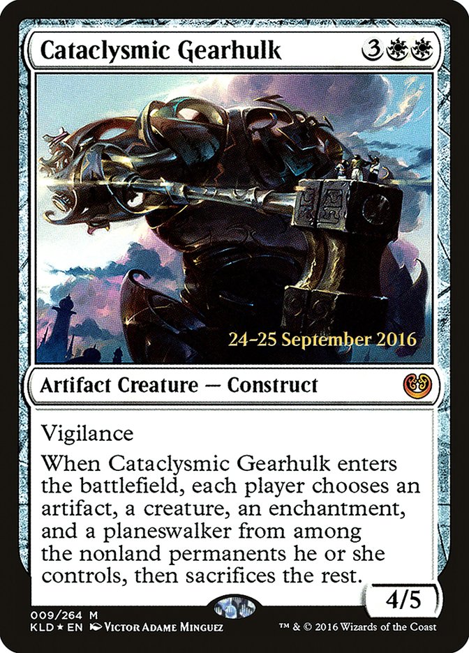 Cataclysmic Gearhulk [Kaladesh Prerelease Promos] | Game Master's Emporium (The New GME)