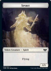 Human (001) // Spirit (002) Double-Sided Token [Innistrad: Crimson Vow Tokens] | Game Master's Emporium (The New GME)