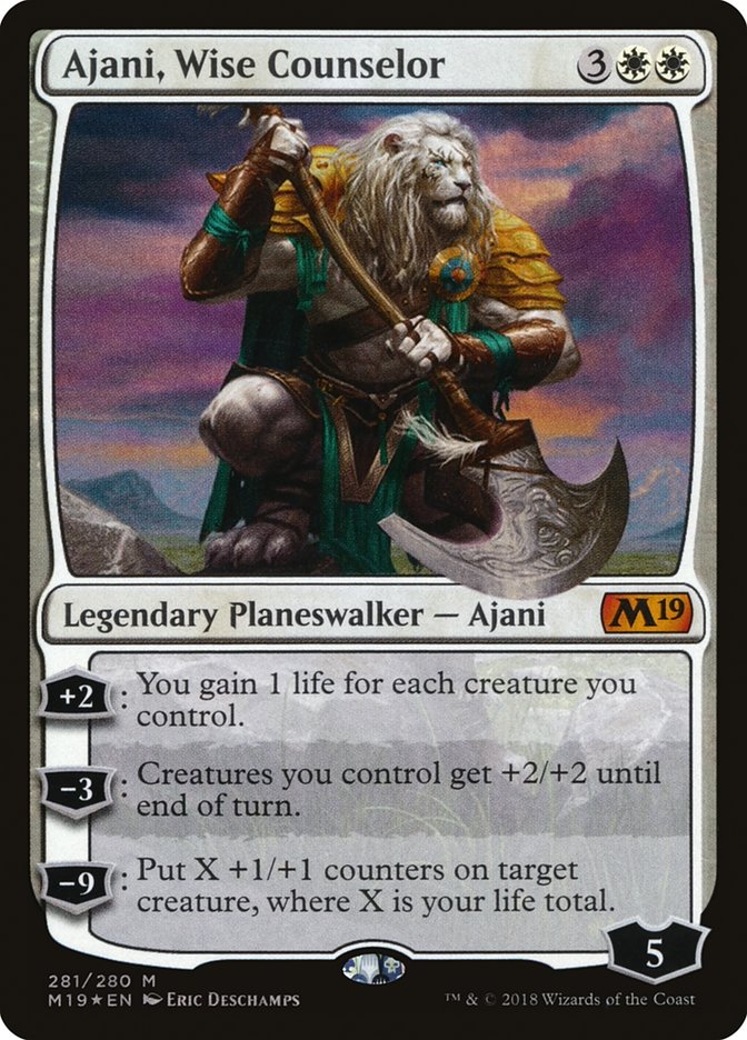 Ajani, Wise Counselor [Core Set 2019] | Game Master's Emporium (The New GME)