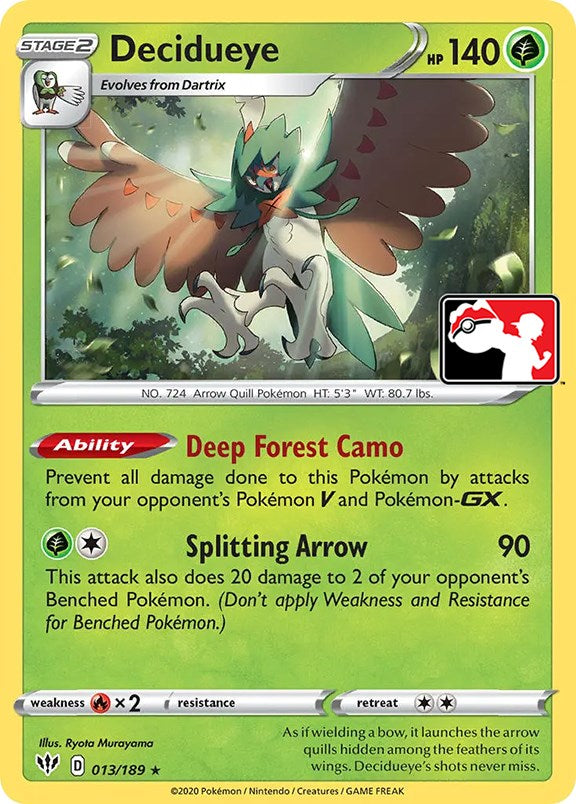 Decidueye (013/189) [Prize Pack Series One] | Game Master's Emporium (The New GME)