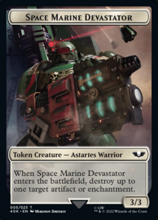 Soldier (002) // Space Marine Devastator Double-Sided Token [Warhammer 40,000 Tokens] | Game Master's Emporium (The New GME)