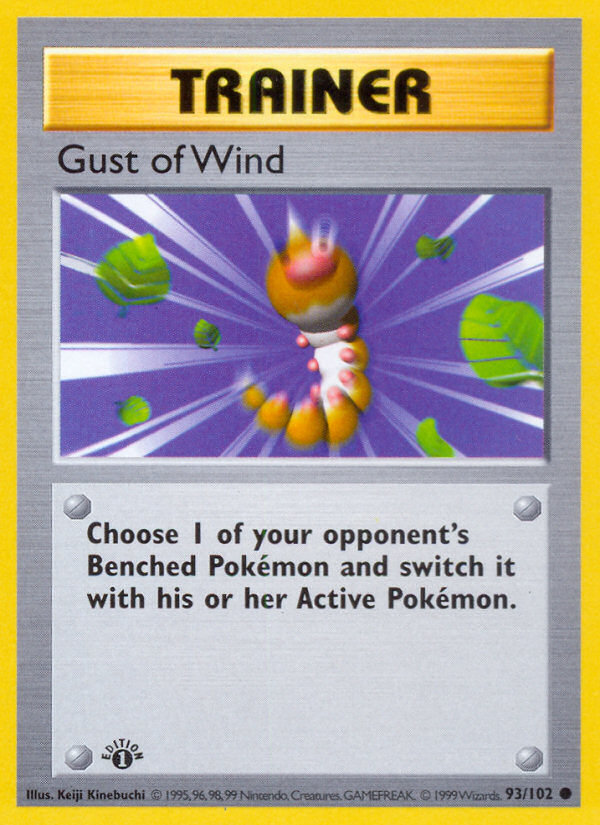 Gust of Wind (93/102) (Shadowless) [Base Set 1st Edition] | Game Master's Emporium (The New GME)