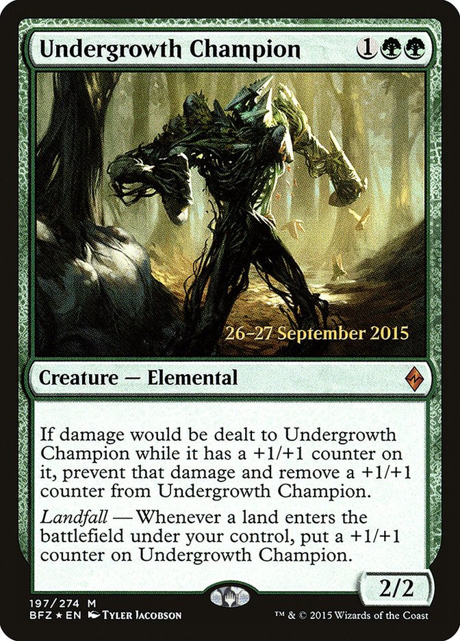 Undergrowth Champion [Battle for Zendikar Prerelease Promos] | Game Master's Emporium (The New GME)