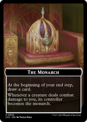The Monarch // Dinosaur Double-Sided Token [The Lost Caverns of Ixalan Commander Tokens] | Game Master's Emporium (The New GME)