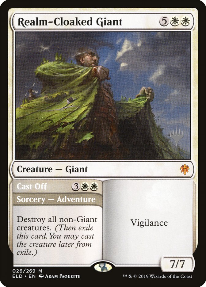 Realm-Cloaked Giant // Cast Off (Promo Pack) [Throne of Eldraine Promos] | Game Master's Emporium (The New GME)