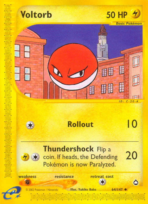 Voltorb (64/147) [Aquapolis] | Game Master's Emporium (The New GME)