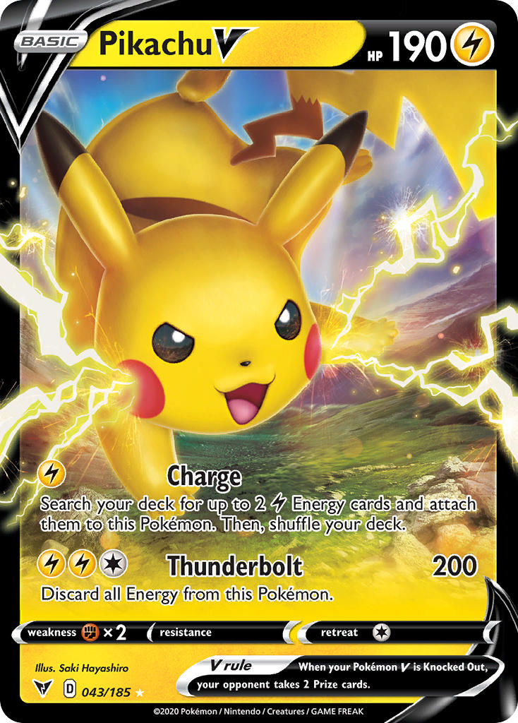 Pikachu V (043/185) [Sword & Shield: Vivid Voltage] | Game Master's Emporium (The New GME)