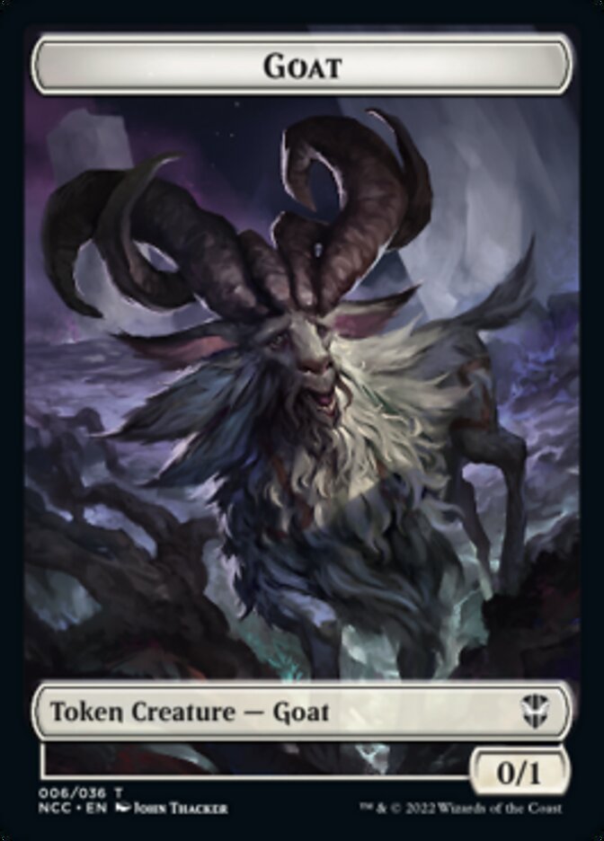 Zombie // Goat Double-Sided Token [Streets of New Capenna Commander Tokens] | Game Master's Emporium (The New GME)