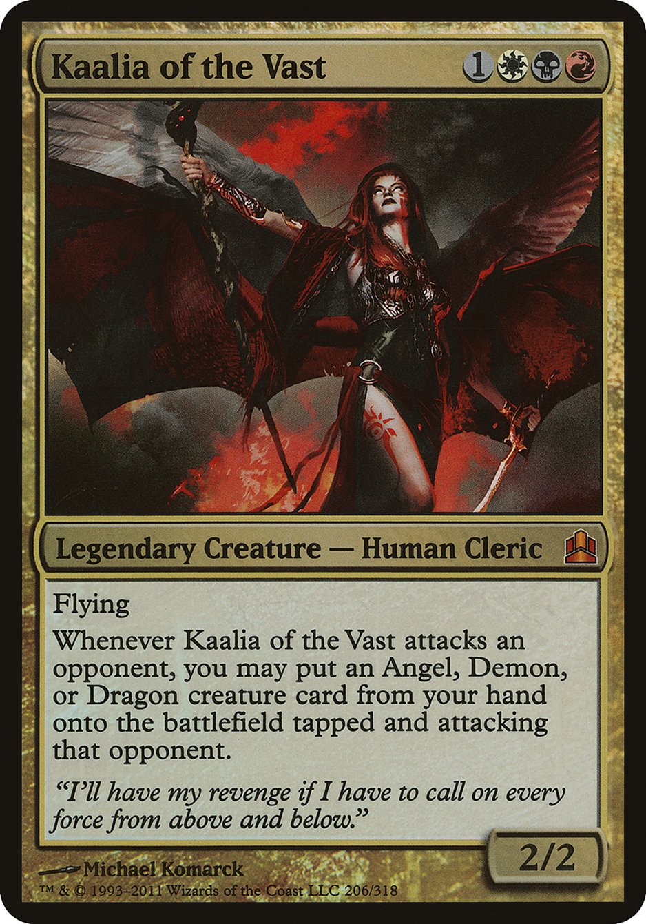 Kaalia of the Vast (Oversized) [Commander 2011 Oversized] | Game Master's Emporium (The New GME)