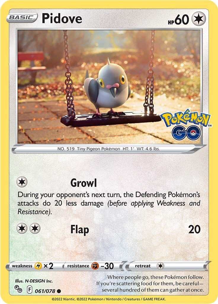 Pidove (061/078) [Pokémon GO] | Game Master's Emporium (The New GME)