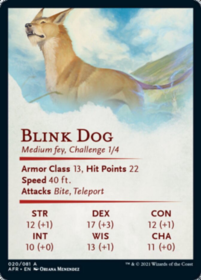 Blink Dog Art Card [Dungeons & Dragons: Adventures in the Forgotten Realms Art Series] | Game Master's Emporium (The New GME)