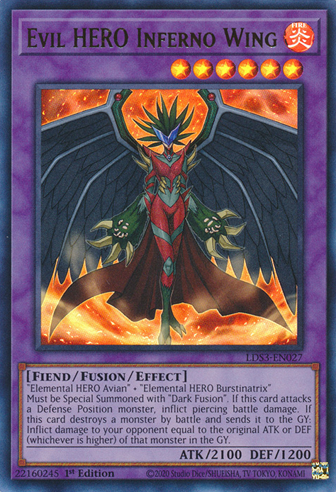 Evil HERO Inferno Wing [LDS3-EN027] Ultra Rare | Game Master's Emporium (The New GME)