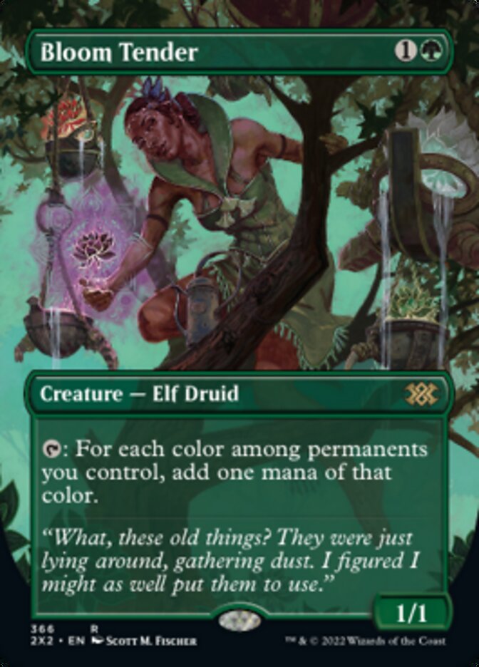 Bloom Tender (Borderless Alternate Art) [Double Masters 2022] | Game Master's Emporium (The New GME)