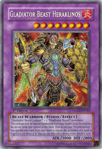 Gladiator Beast Heraklinos [GLAS-EN044] Secret Rare | Game Master's Emporium (The New GME)