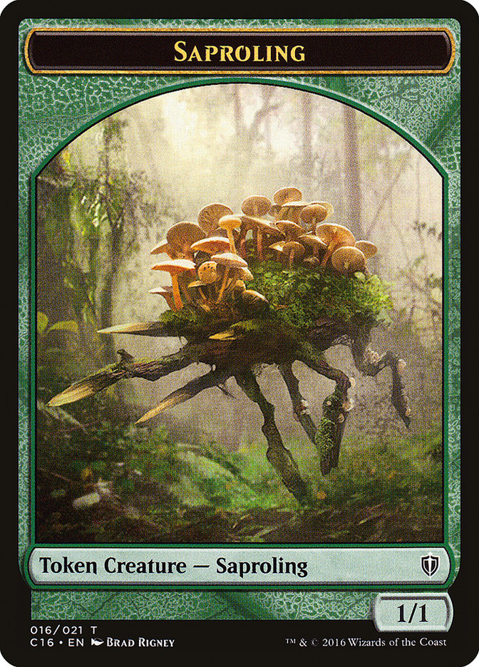 Saproling (016) // Spirit (006) Double-Sided Token [Commander 2016 Tokens] | Game Master's Emporium (The New GME)