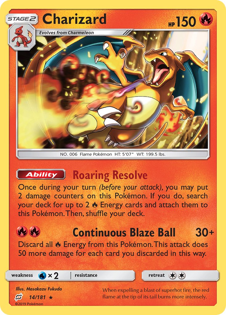 Charizard (14/181) (Theme Deck Exclusive) [Sun & Moon: Team Up] | Game Master's Emporium (The New GME)