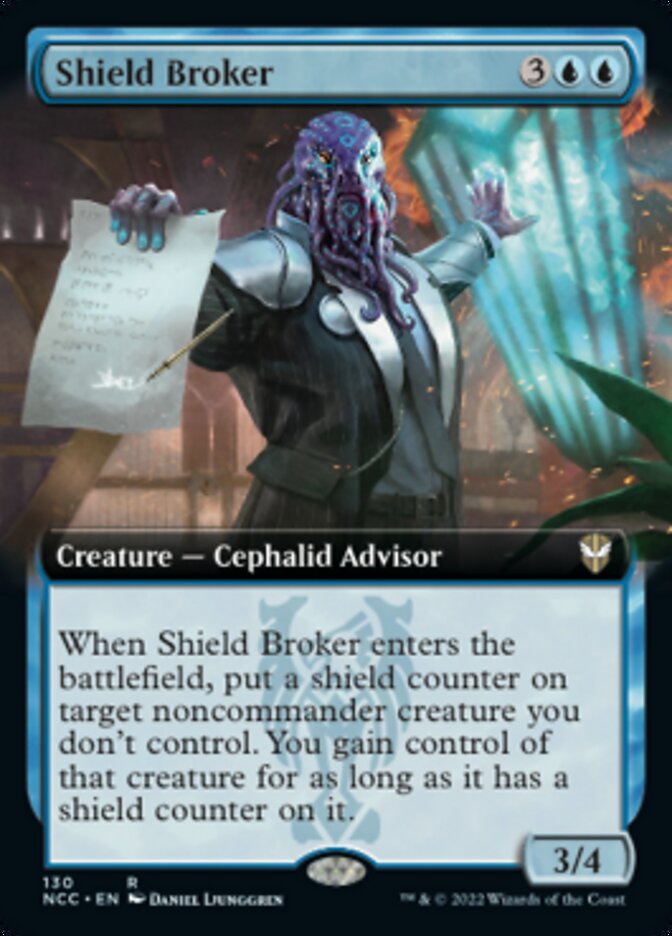 Shield Broker (Extended Art) [Streets of New Capenna Commander] | Game Master's Emporium (The New GME)