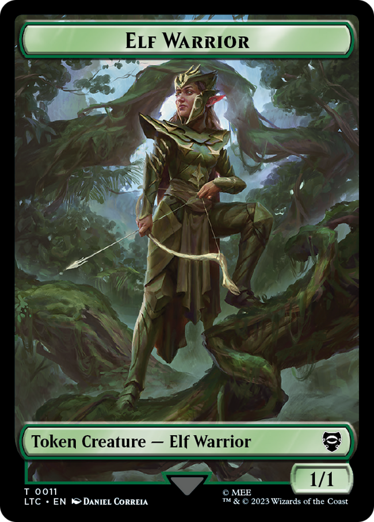 Elf Warrior // Bird Double Sided Token [The Lord of the Rings: Tales of Middle-Earth Commander Tokens] | Game Master's Emporium (The New GME)